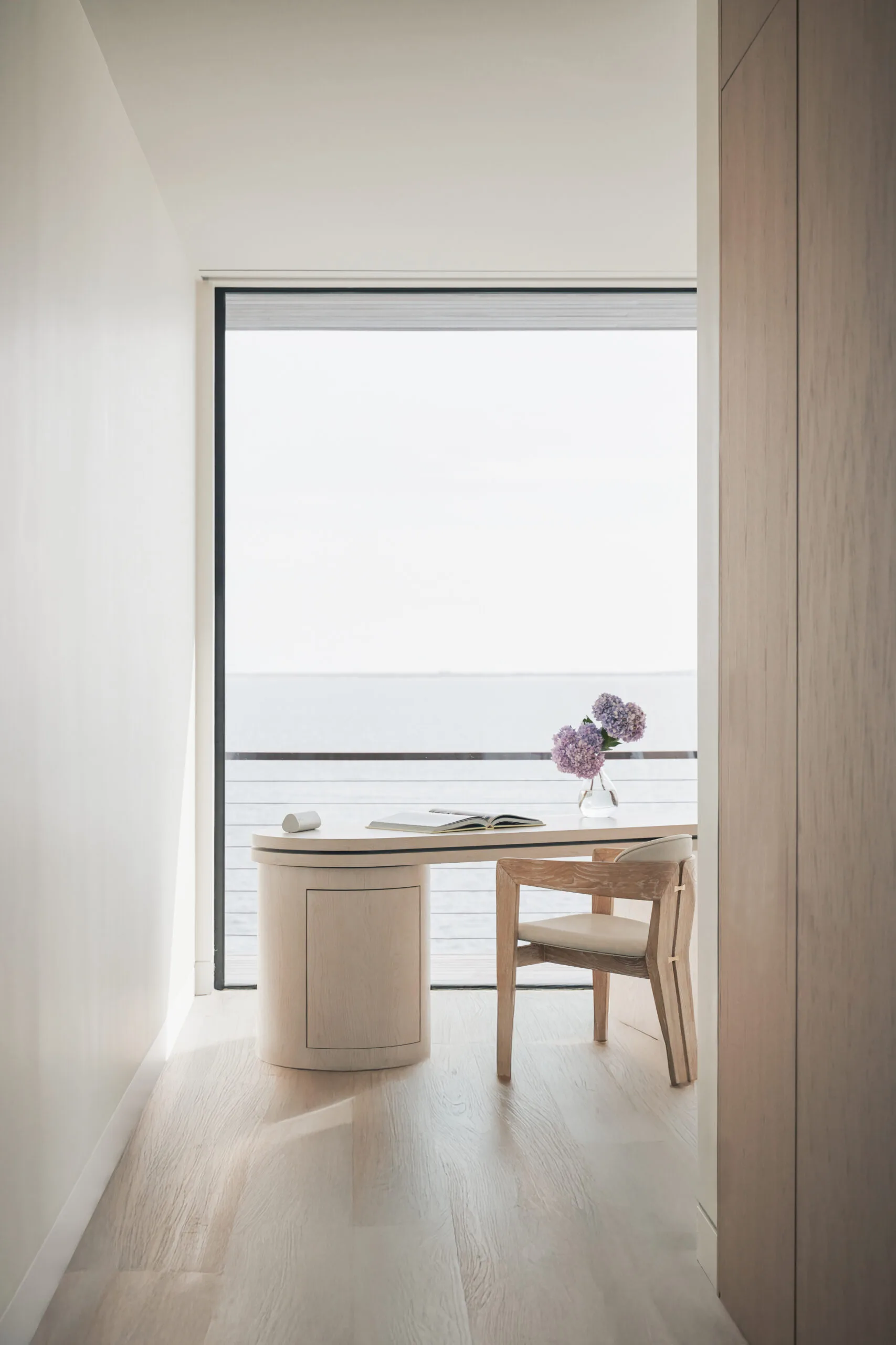 Bay Bluff study with water view, Water Mill NY